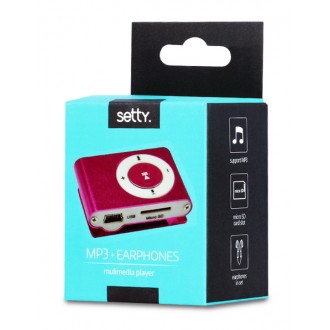 SETTY MP3 Player, Earphones, Pink